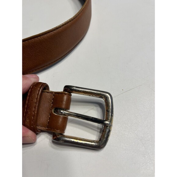 Vintage Coach British Tan Leather Belt 34 Made in the USA - Picture 3 of 16